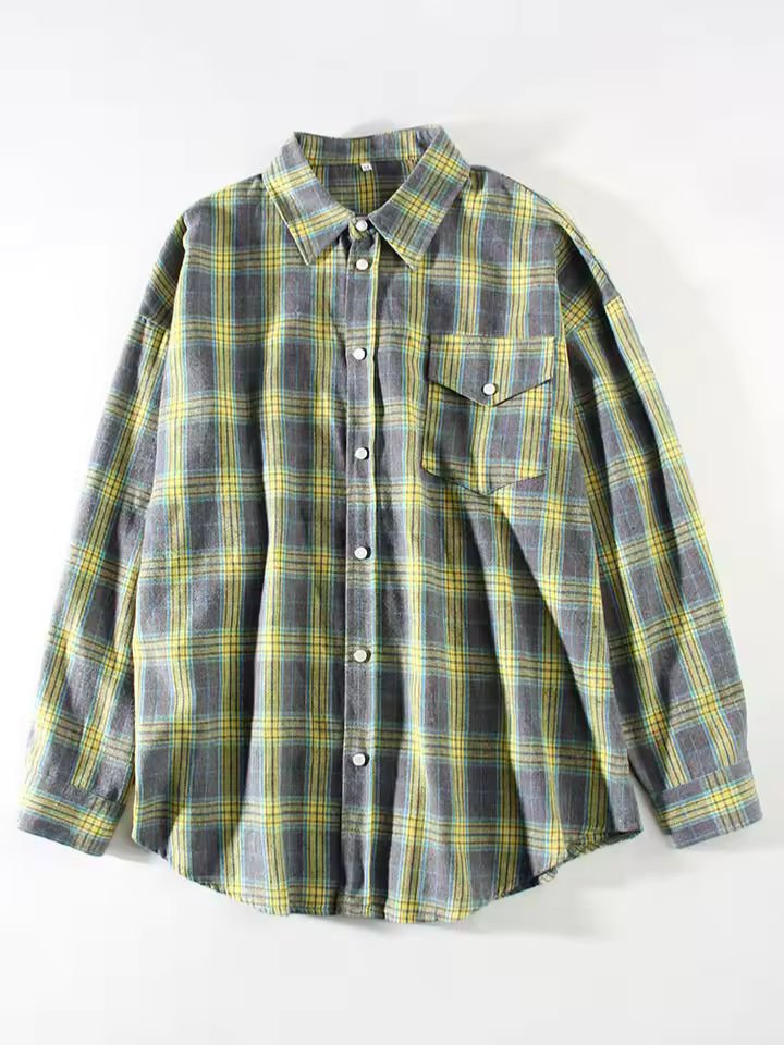 Susan | Oversized Vintage Check Shirt