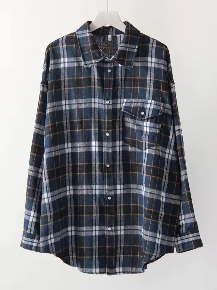 Susan | Oversized Vintage Check Shirt