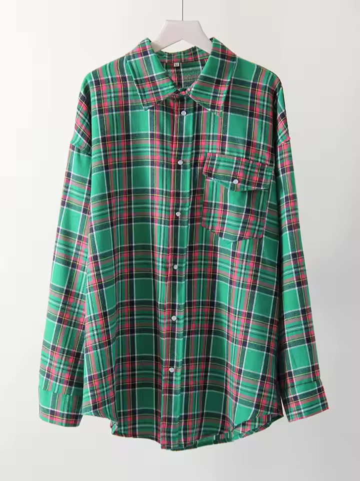 Susan | Oversized Vintage Check Shirt