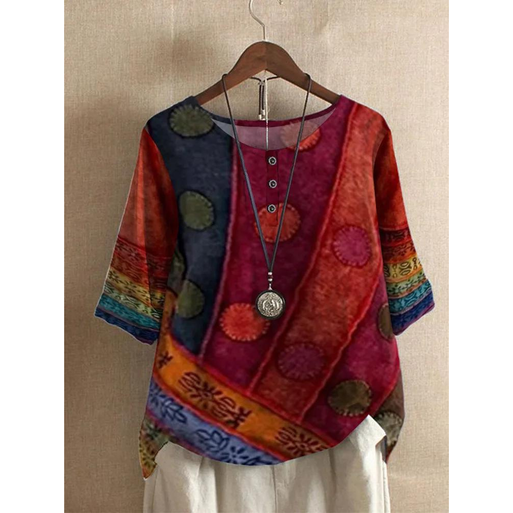 Harper | Colorful Boho Top
