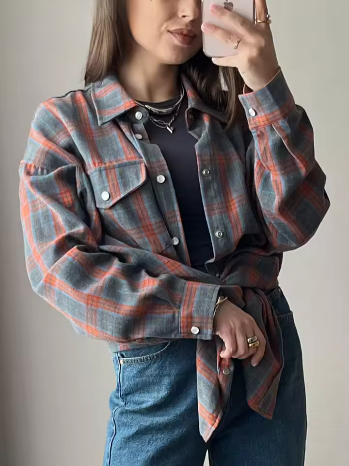 Susan | Oversized Vintage Check Shirt