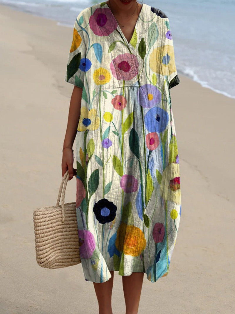 Signe | Dress with Elegant Floral Pattern