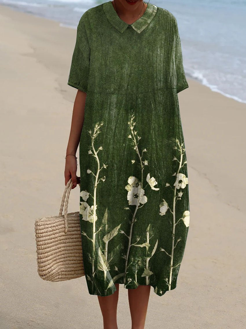 Signe | Dress with Elegant Floral Pattern