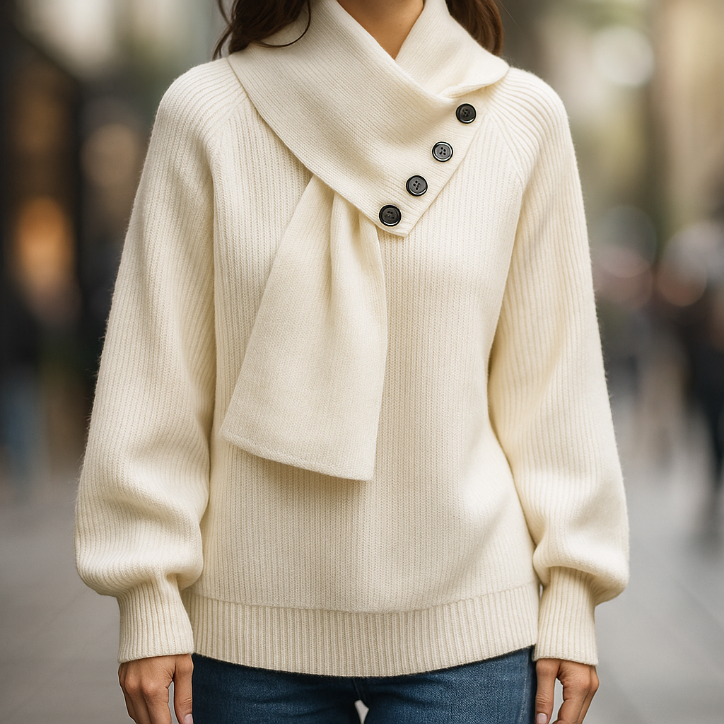 Maria | Cozy Scarf-Neck Sweater