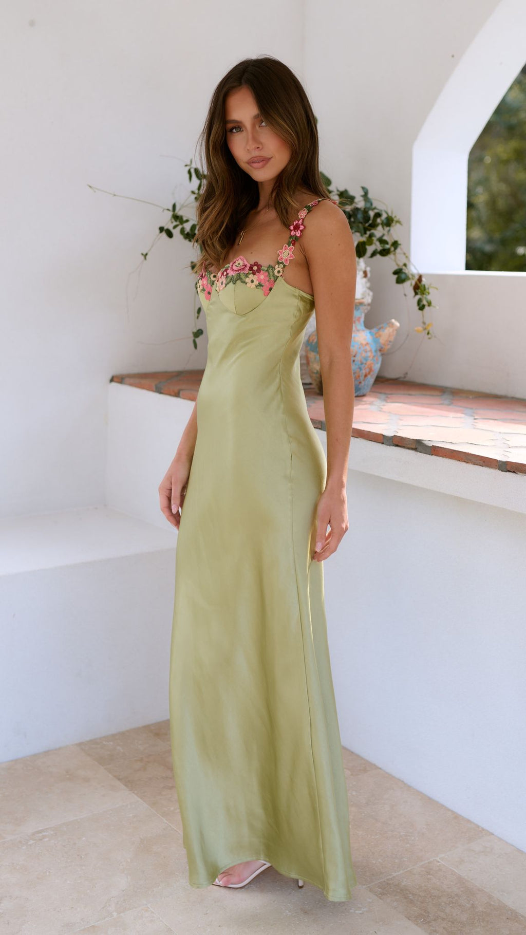 Jacquel | Clean Line Embroidered Dress