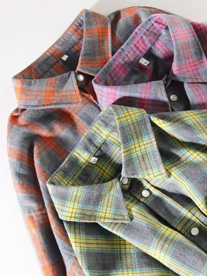 Susan | Oversized Vintage Check Shirt