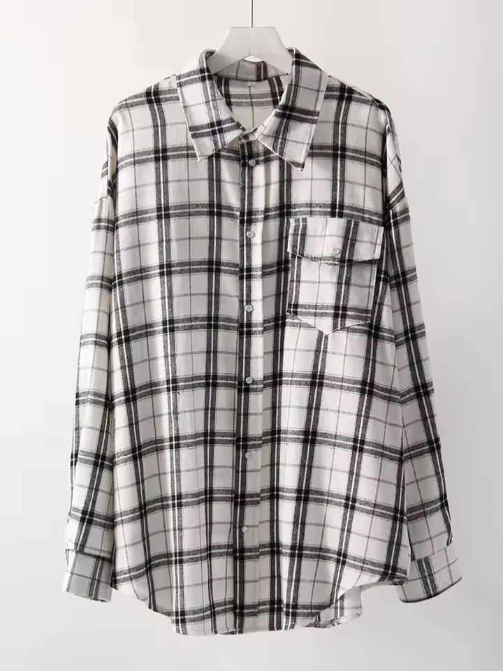 Susan | Oversized Vintage Check Shirt