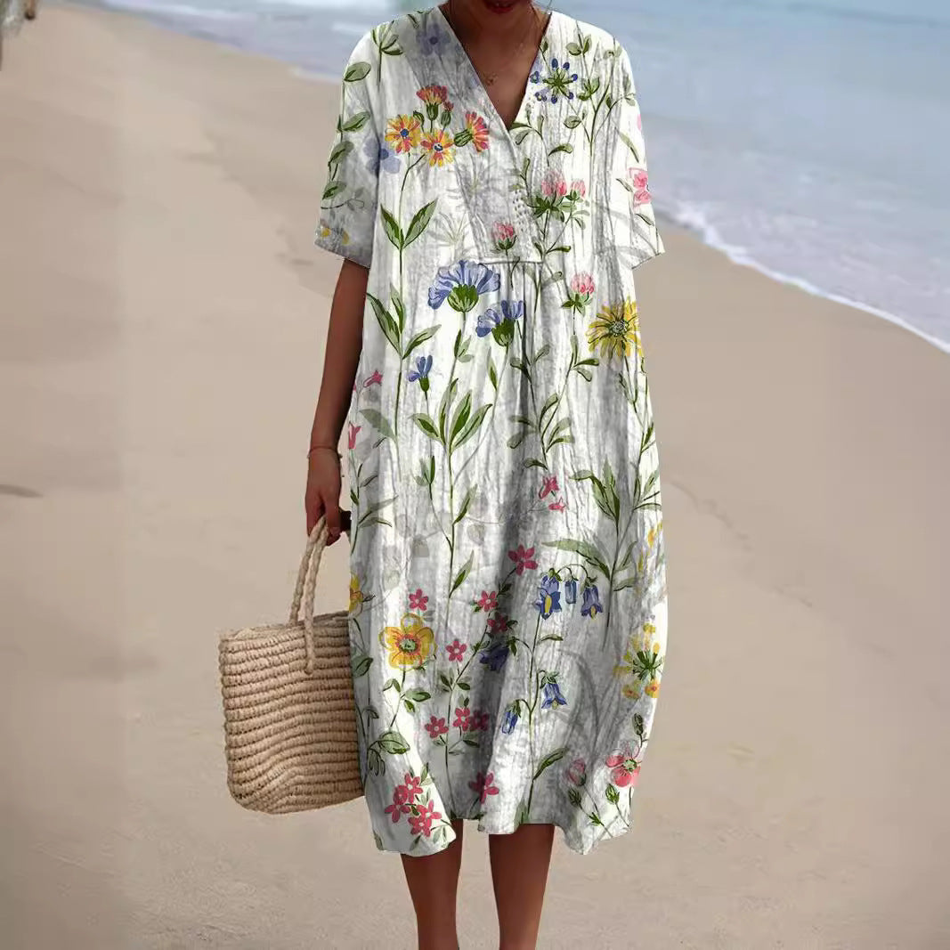 Signe | Dress with Elegant Floral Pattern
