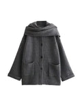 Abigail | Knitted Cardigan with Scarf