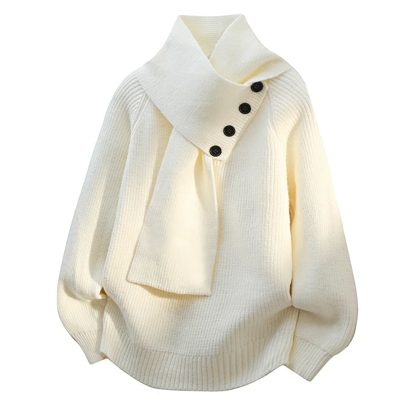 Maria | Cozy Scarf-Neck Sweater