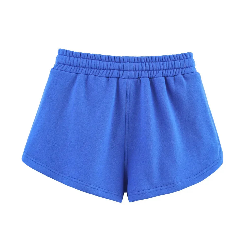 Devyn | Blue Printed Washed T-Shirt & Shorts Set