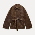 Jolina | Leopard Print Belted Coat