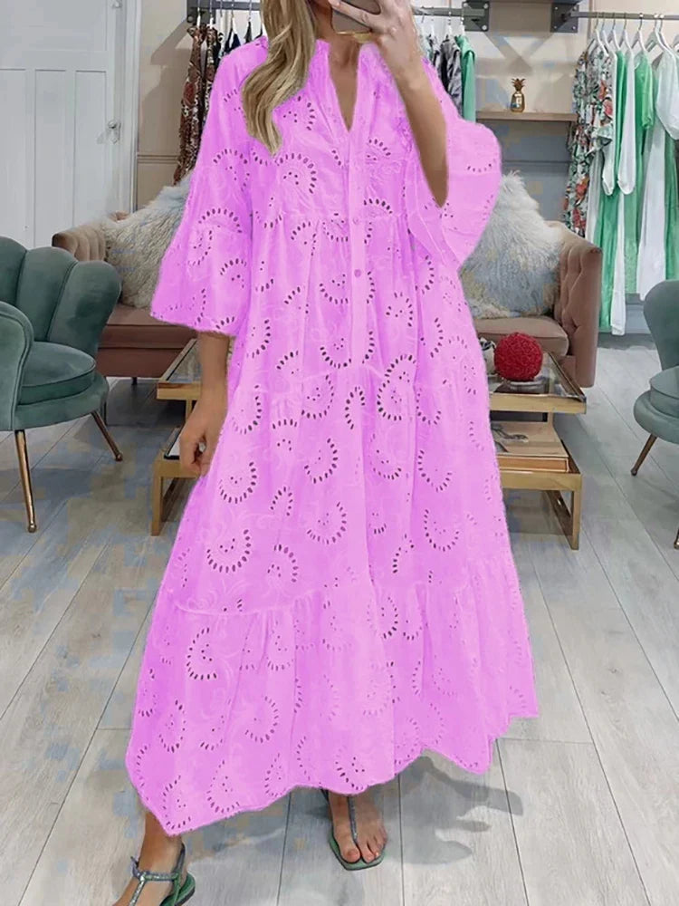Meilin | Embroidered Maxi Dress