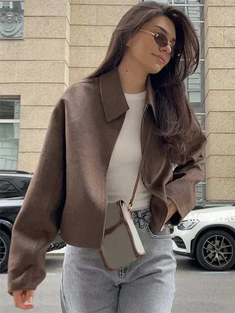 Margaret | Elegant Brown Wool Jacket