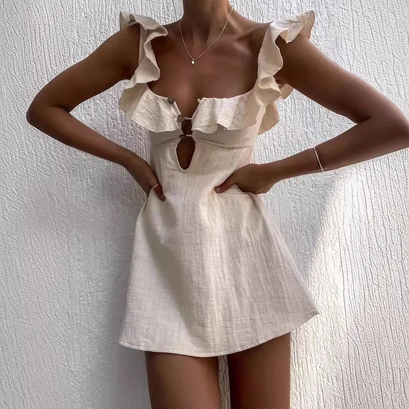 Corina | Sleeveless Ruffle Mini Dress