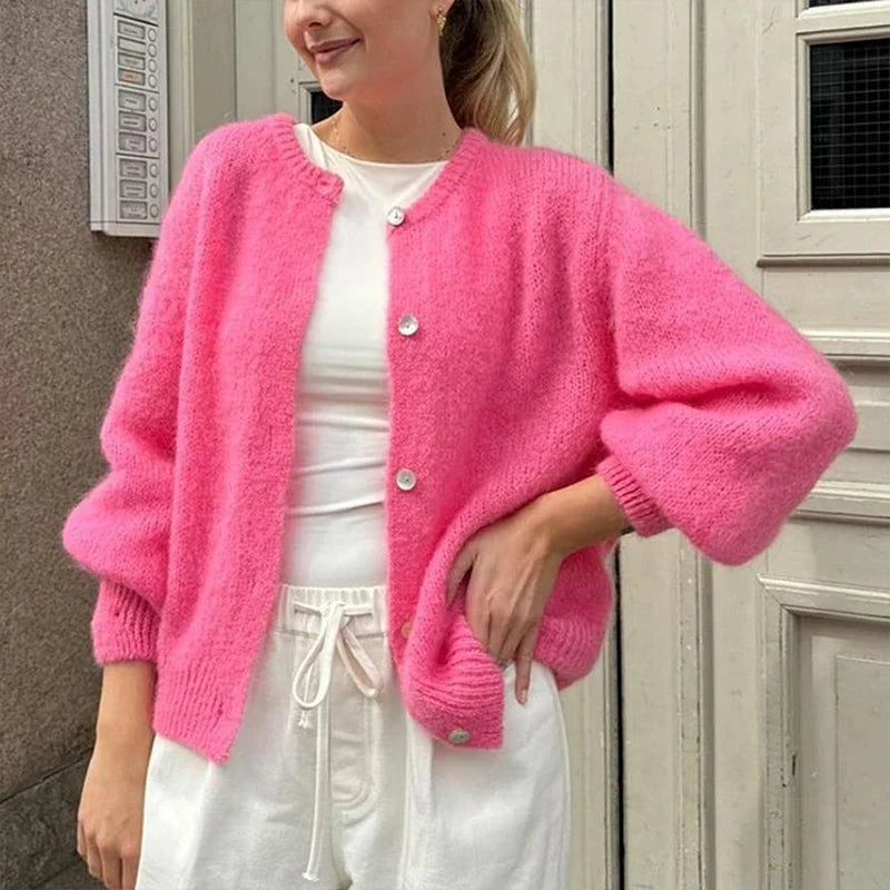 Charli | Trendy Knitted Button Sweater