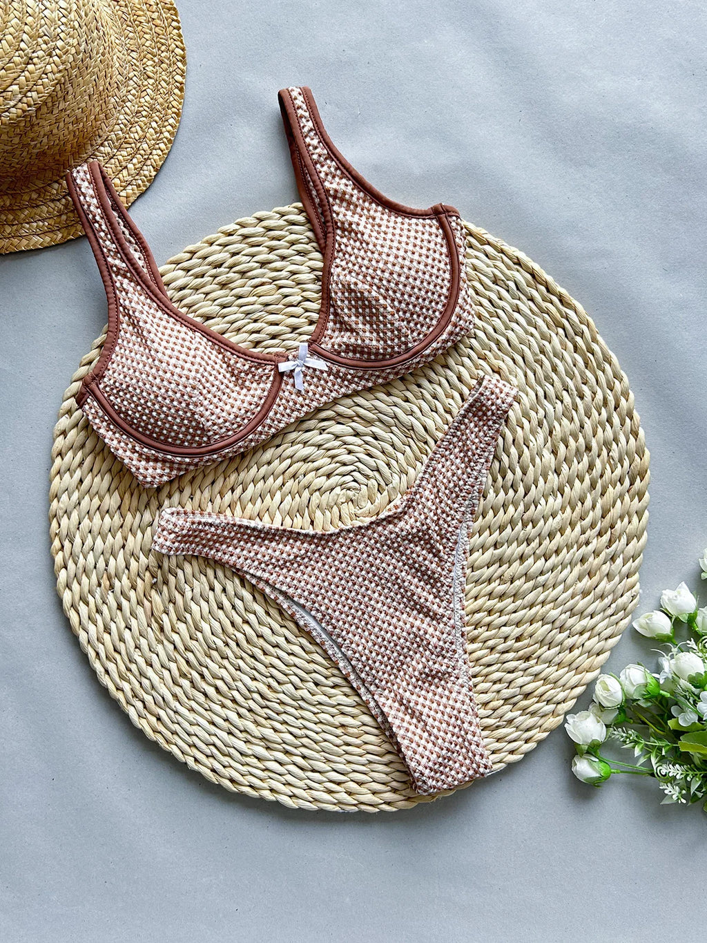 Carmela | Checkered Bikini Set