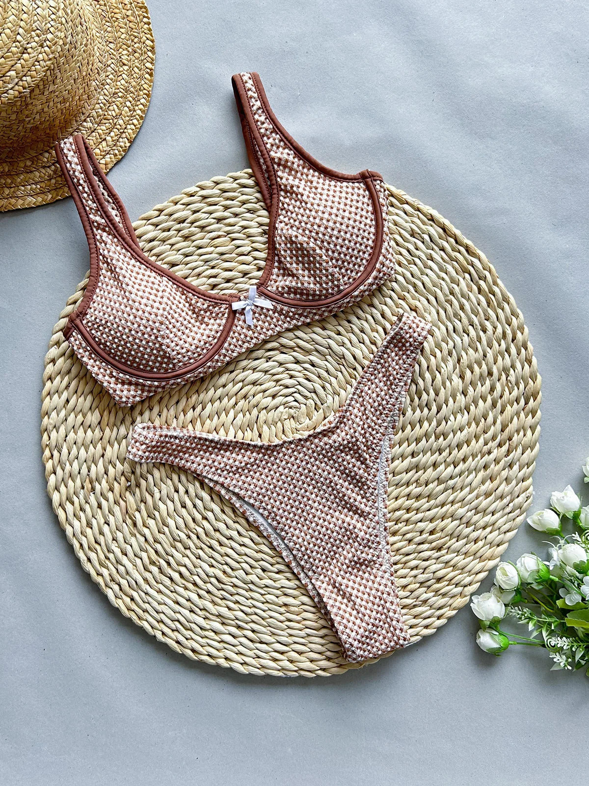 Carmela | Checkered Bikini Set