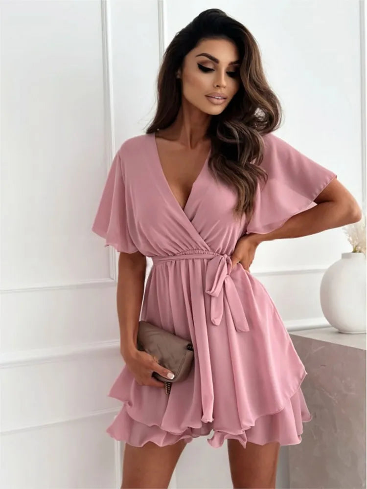Eunice | Chic V-Neck Mini Dress