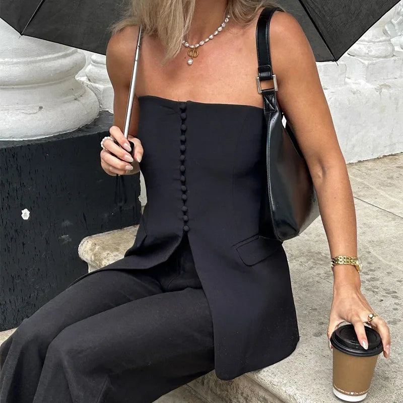 Claudia | Strapless Flap Top