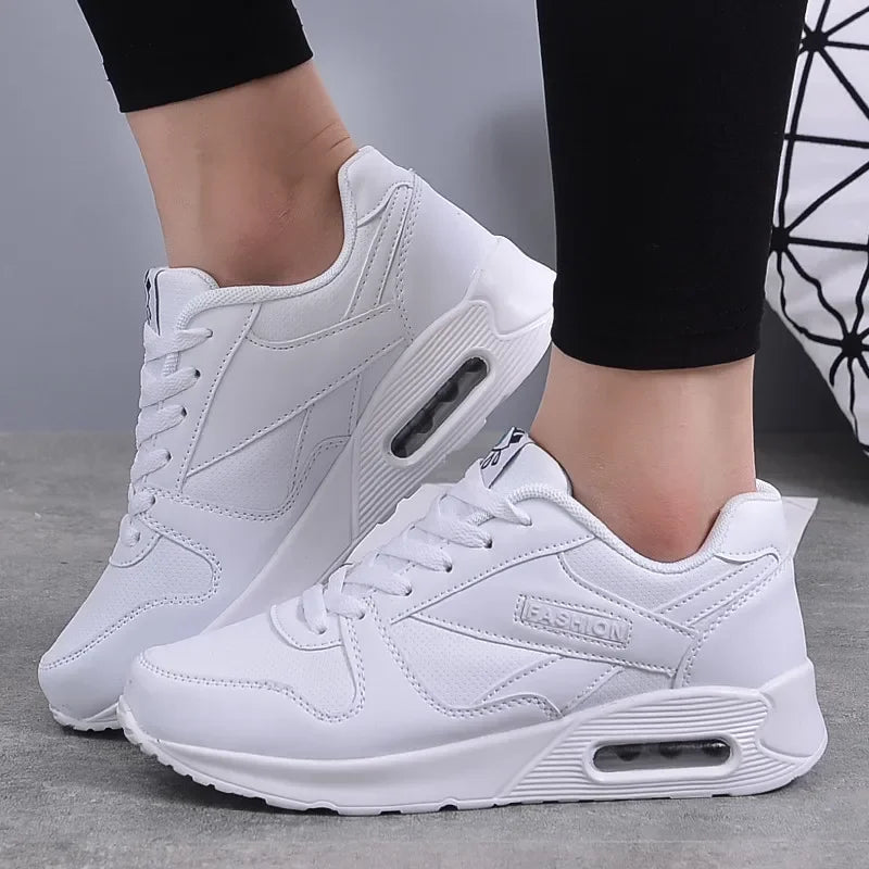 Ivory | High-Sole Sneakers