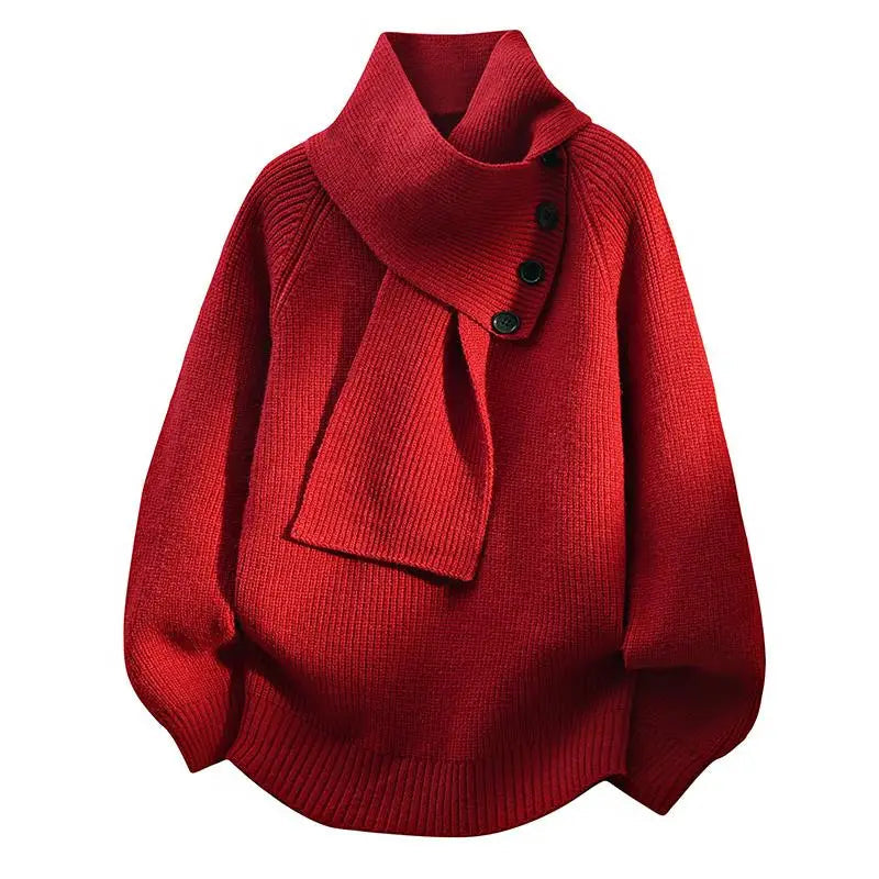 Maria | Cozy Scarf-Neck Sweater