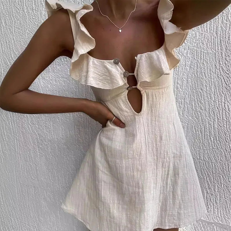 Corina | Sleeveless Ruffle Mini Dress