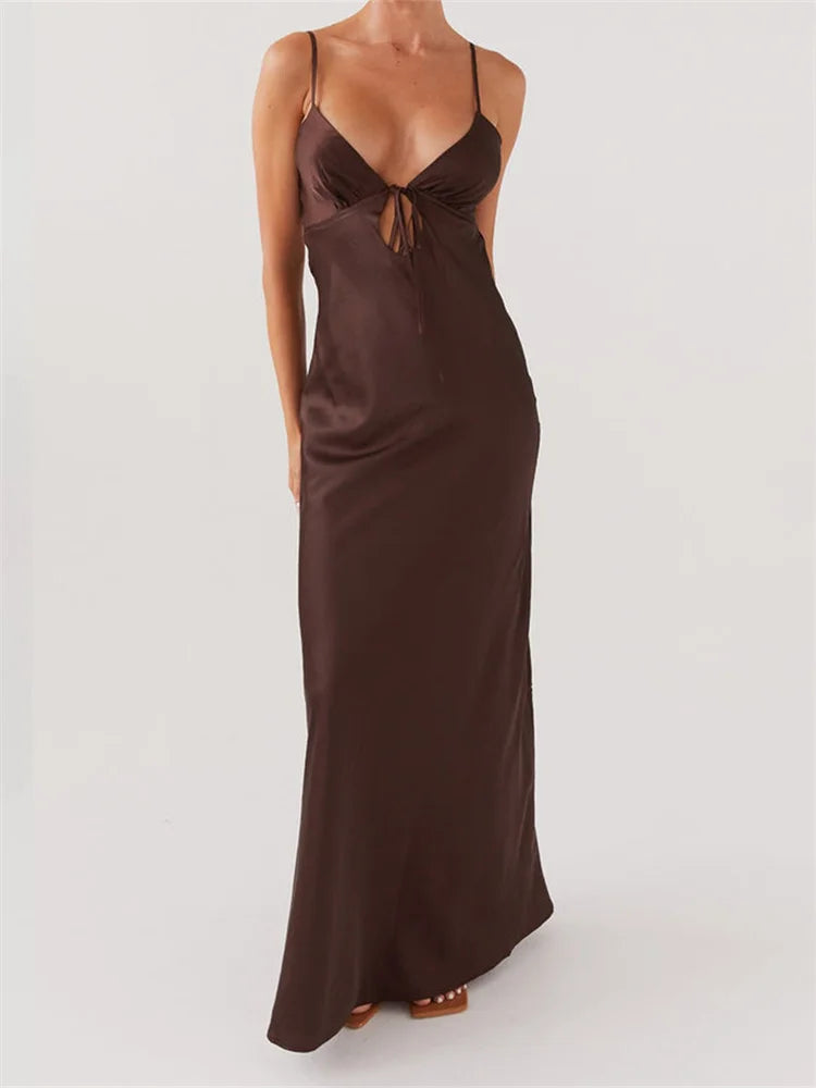 Daphne | Chic Strap Tie-Front Dress
