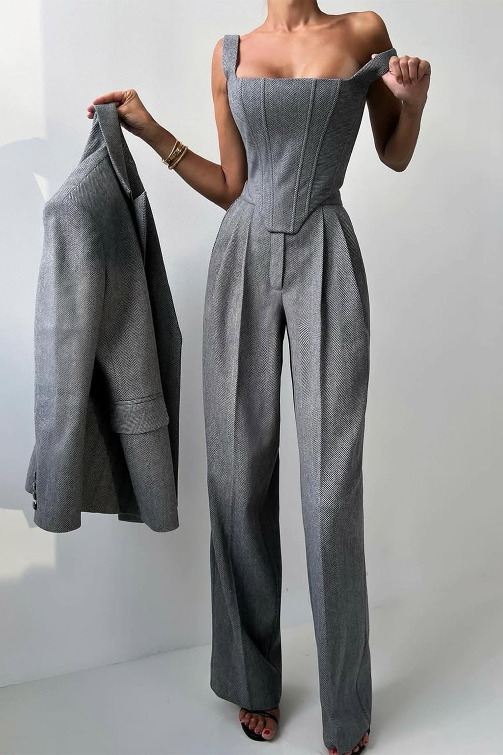 Grace | Three-piece set with double-breasted blazer