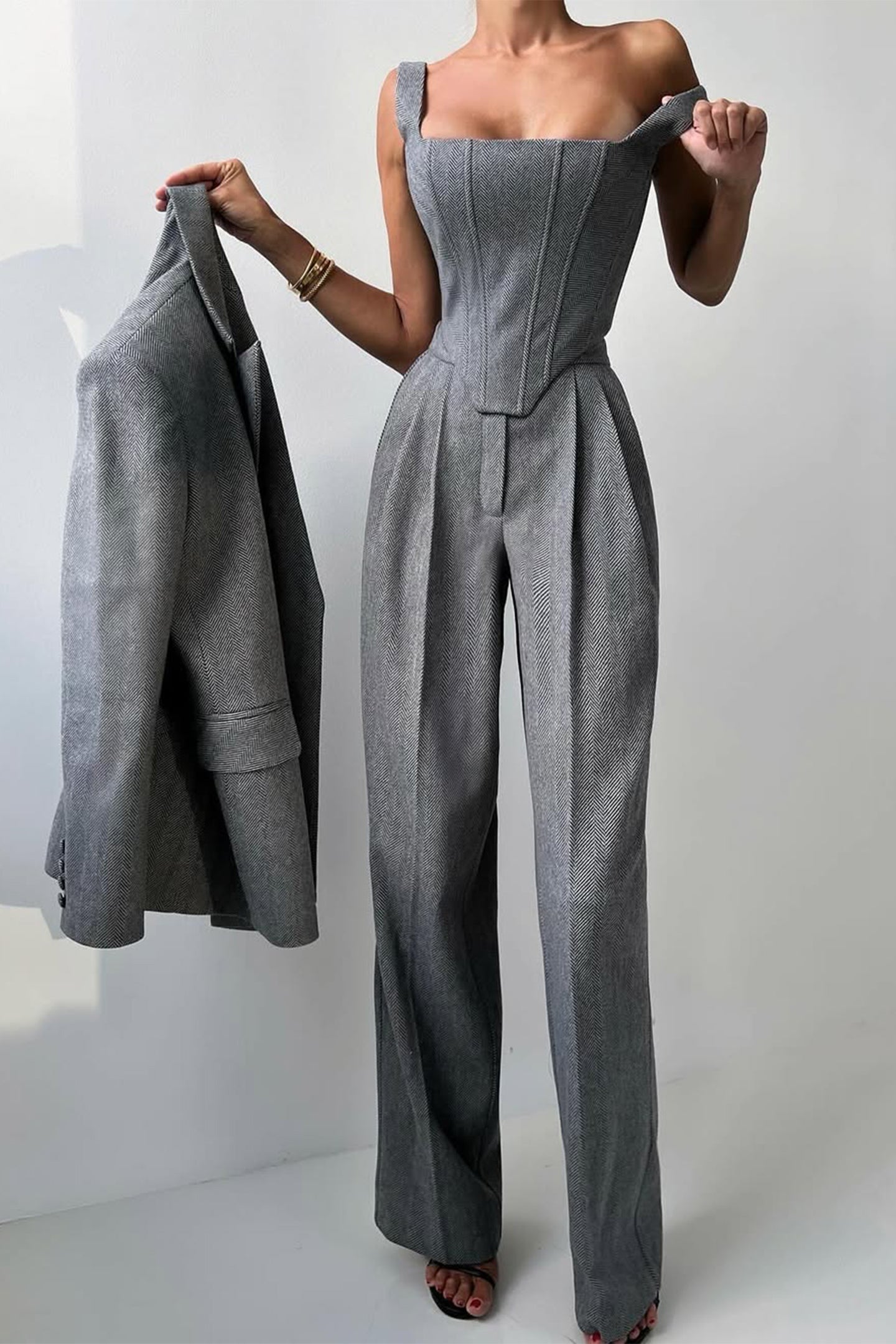Grace | Three-piece set with double-breasted blazer