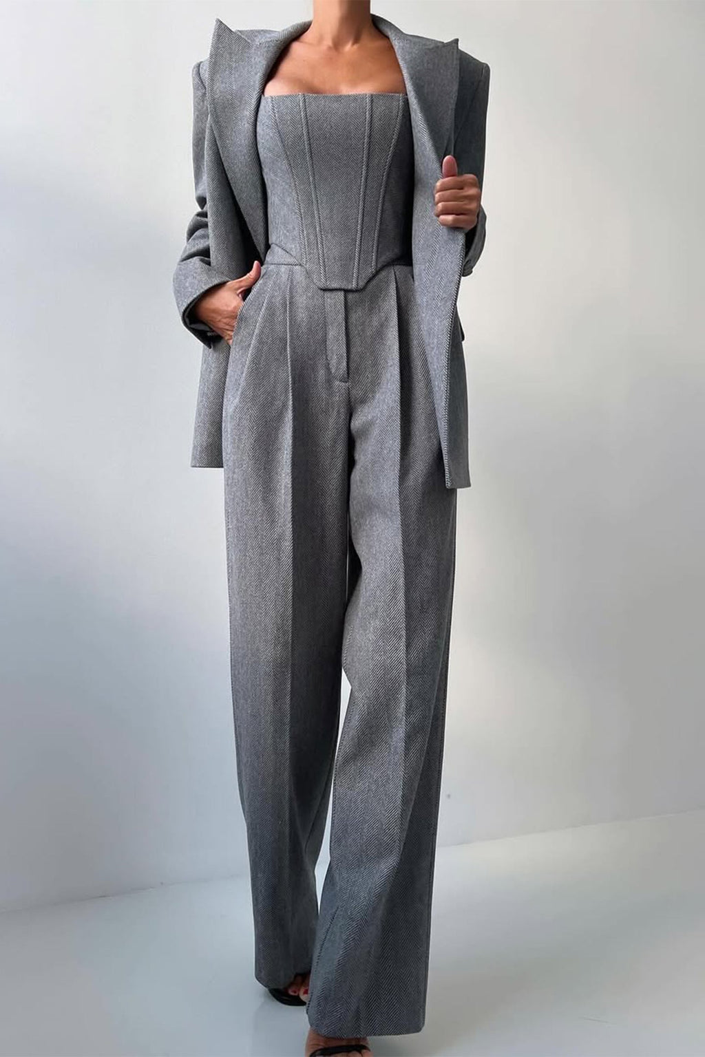 Grace | Three-piece set with double-breasted blazer