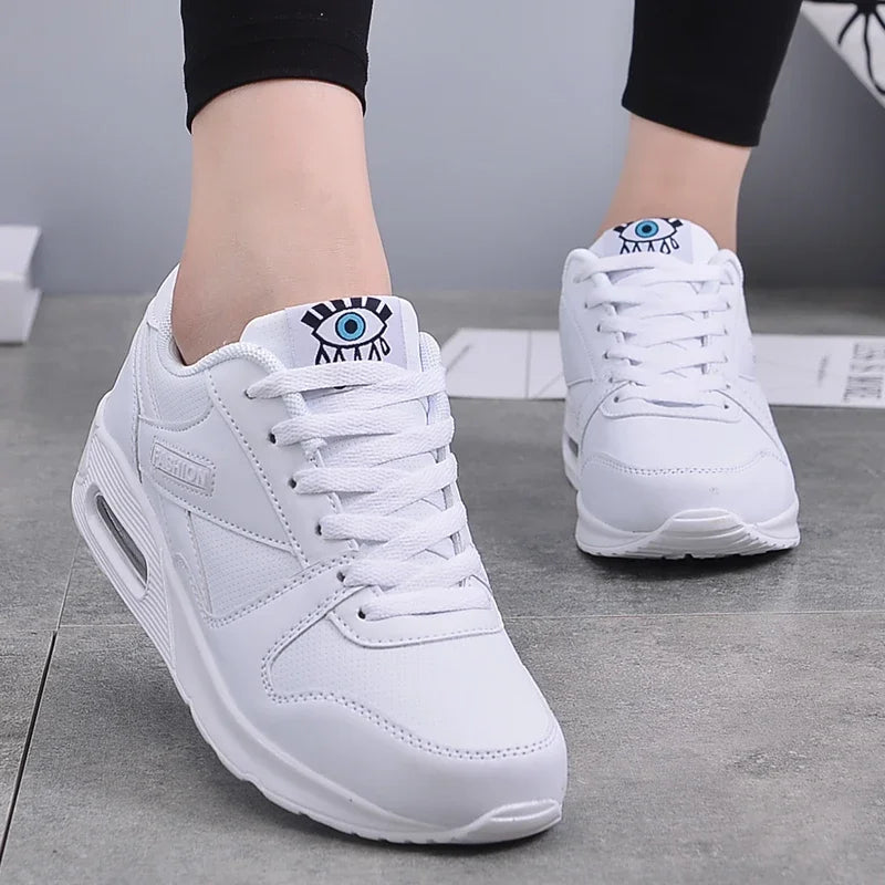 Ivory | High-Sole Sneakers