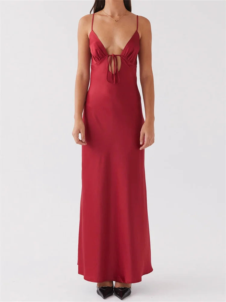 Daphne | Chic Strap Tie-Front Dress