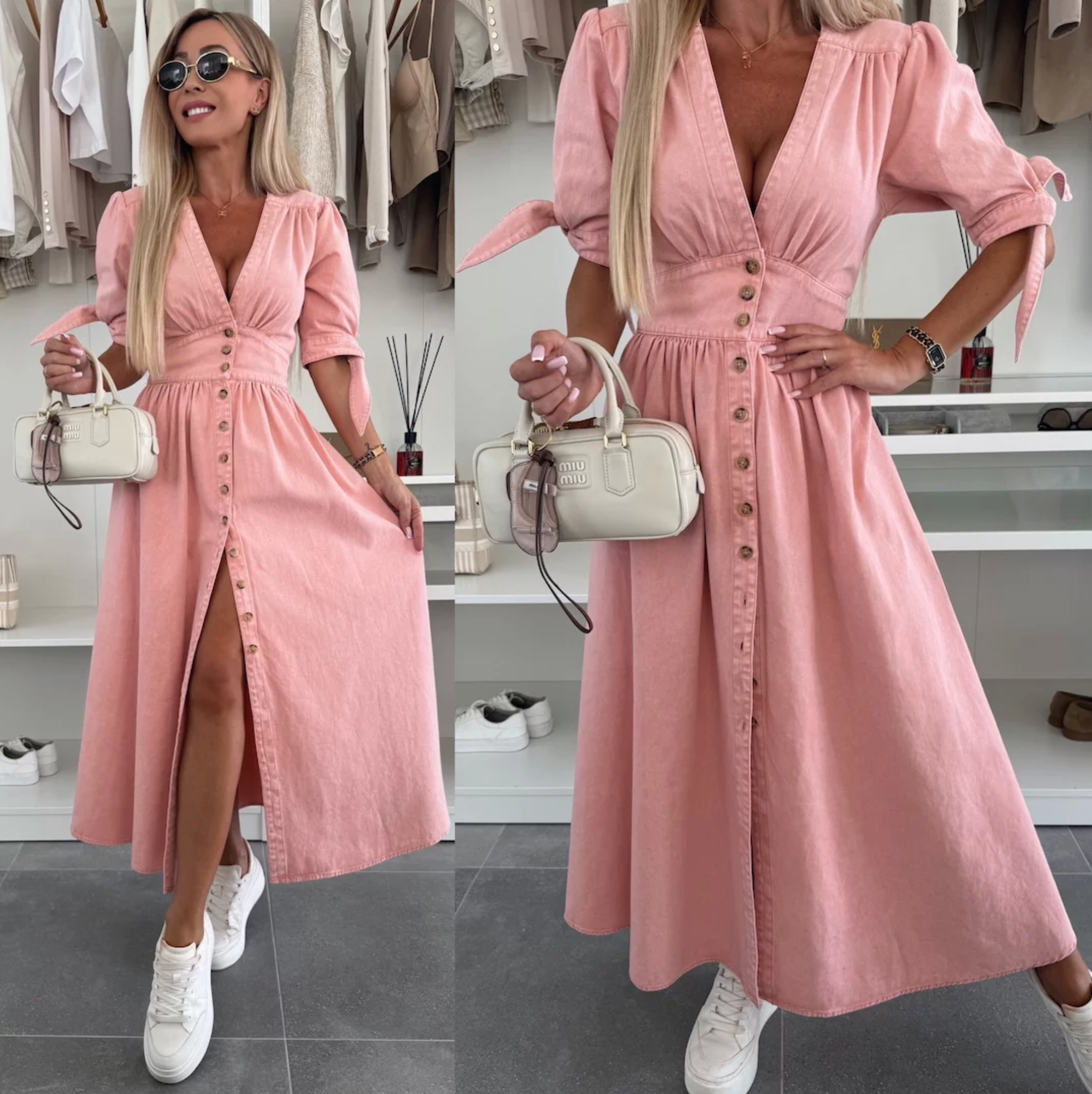 Ava | Radiant Denim Dress