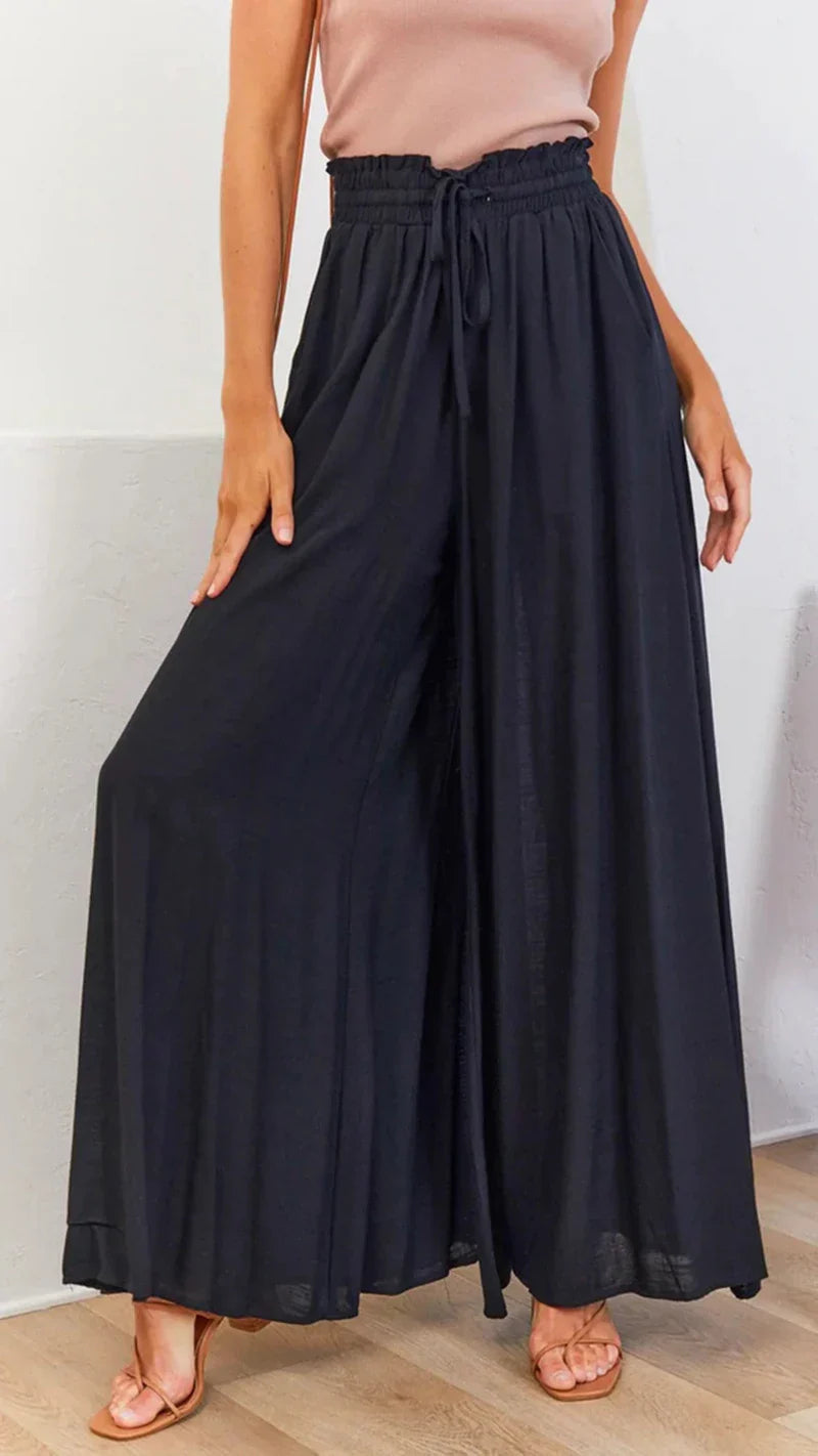 Bianca | Elastic Waist, Wide Leg Trousers