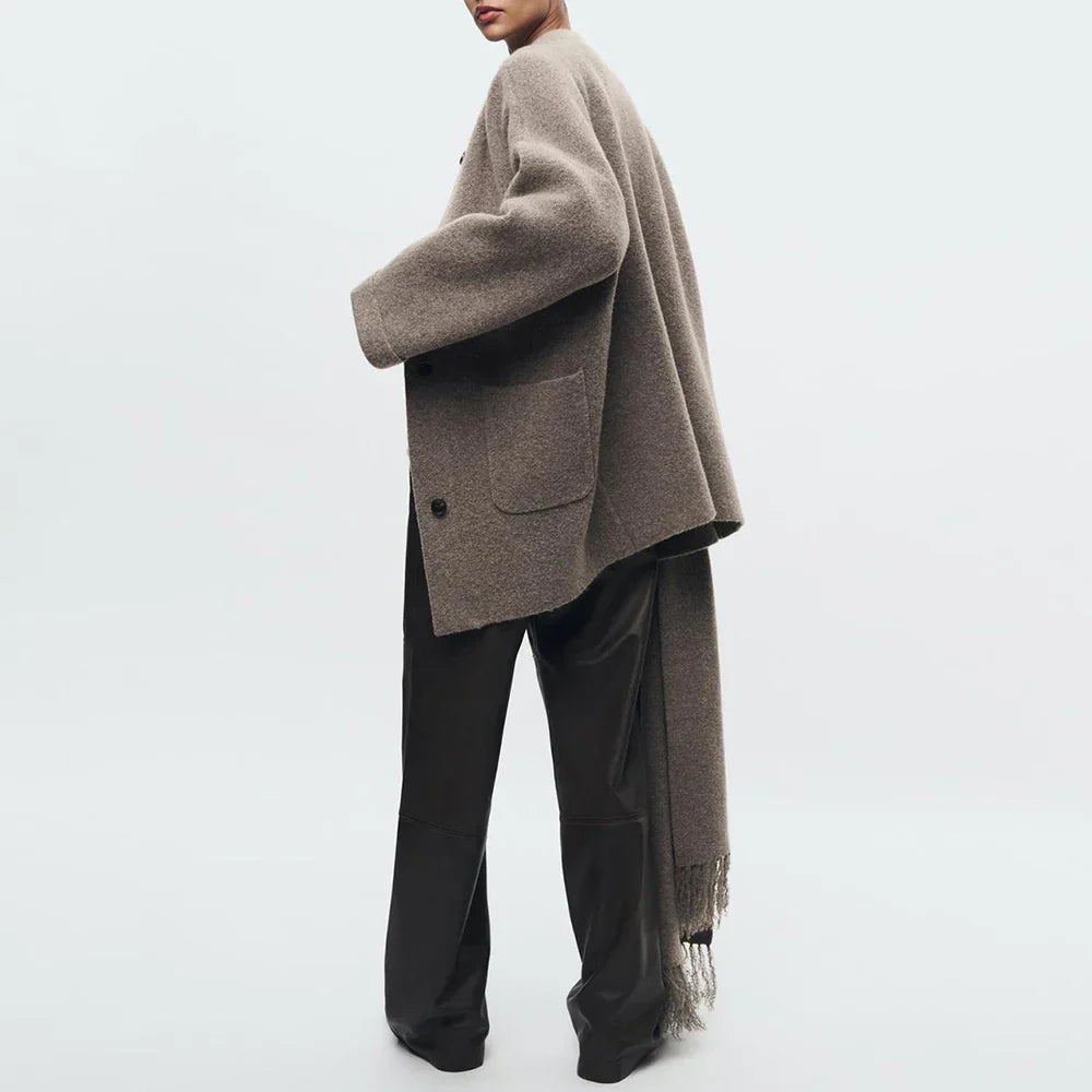 Abigail | Knitted Cardigan with Scarf