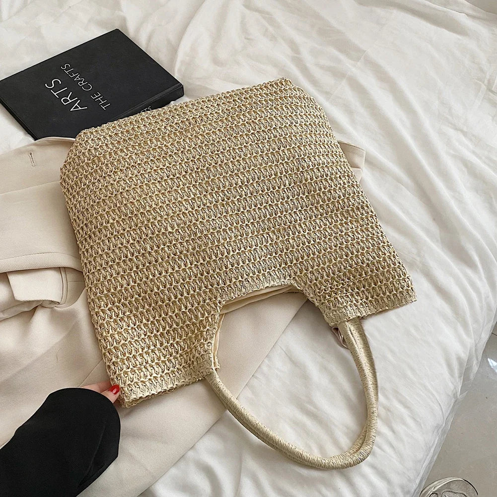 Gladys | Woven Straw Shopper