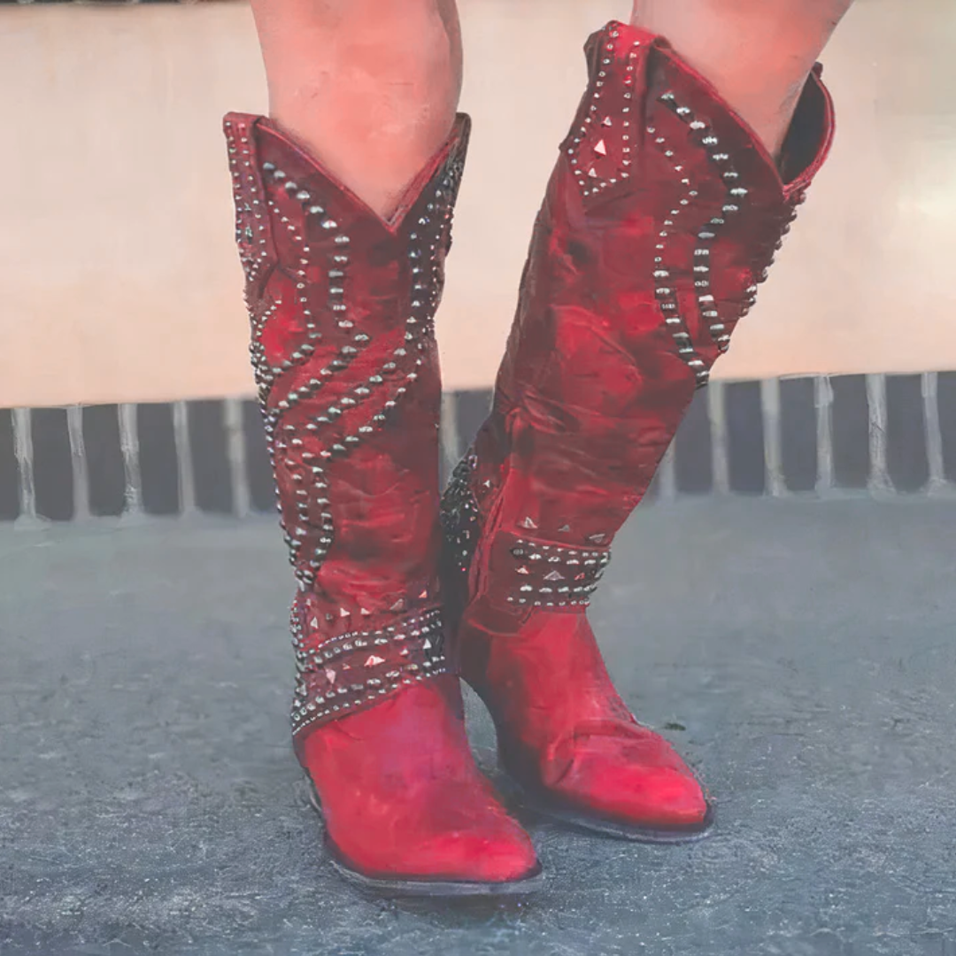 Paige | Western Knee-High Boots
