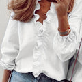 Leona | Ruched V-Neck Blouse