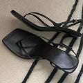 Herlinda | Chic Square Toe Clip-On Sandals