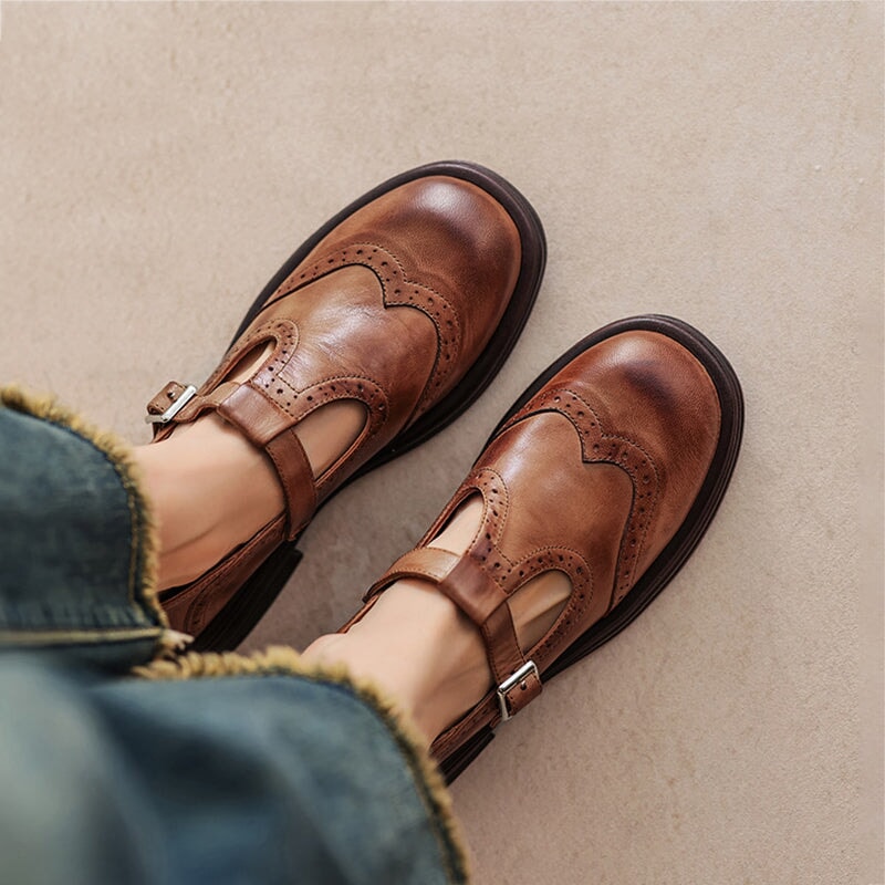 Elisa | Classic Leather Mary Janes for Women