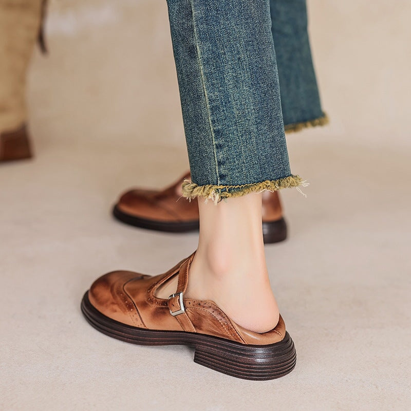 Elisa | Classic Leather Mary Janes for Women