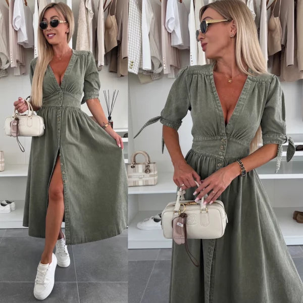 Ava | Radiant Denim Dress