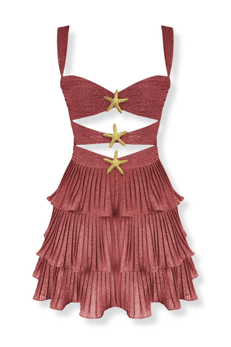 Faridah | Shiny Star Cutout Mini Dress